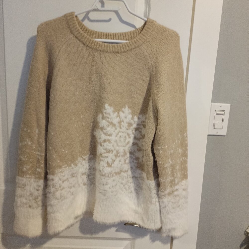 Womens NEW Rickis Snowflake Pullover Sweater Size Large